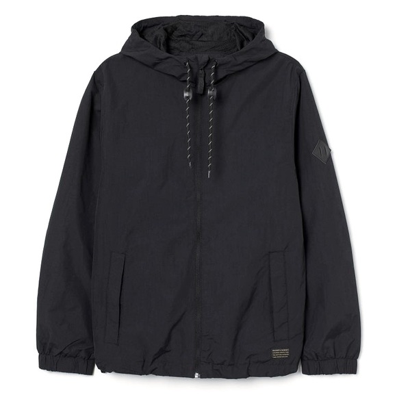 ‘H&M’ Men’s All Black Windbreaker Jacket. Size Men’s US L. - Picture 1 of 9